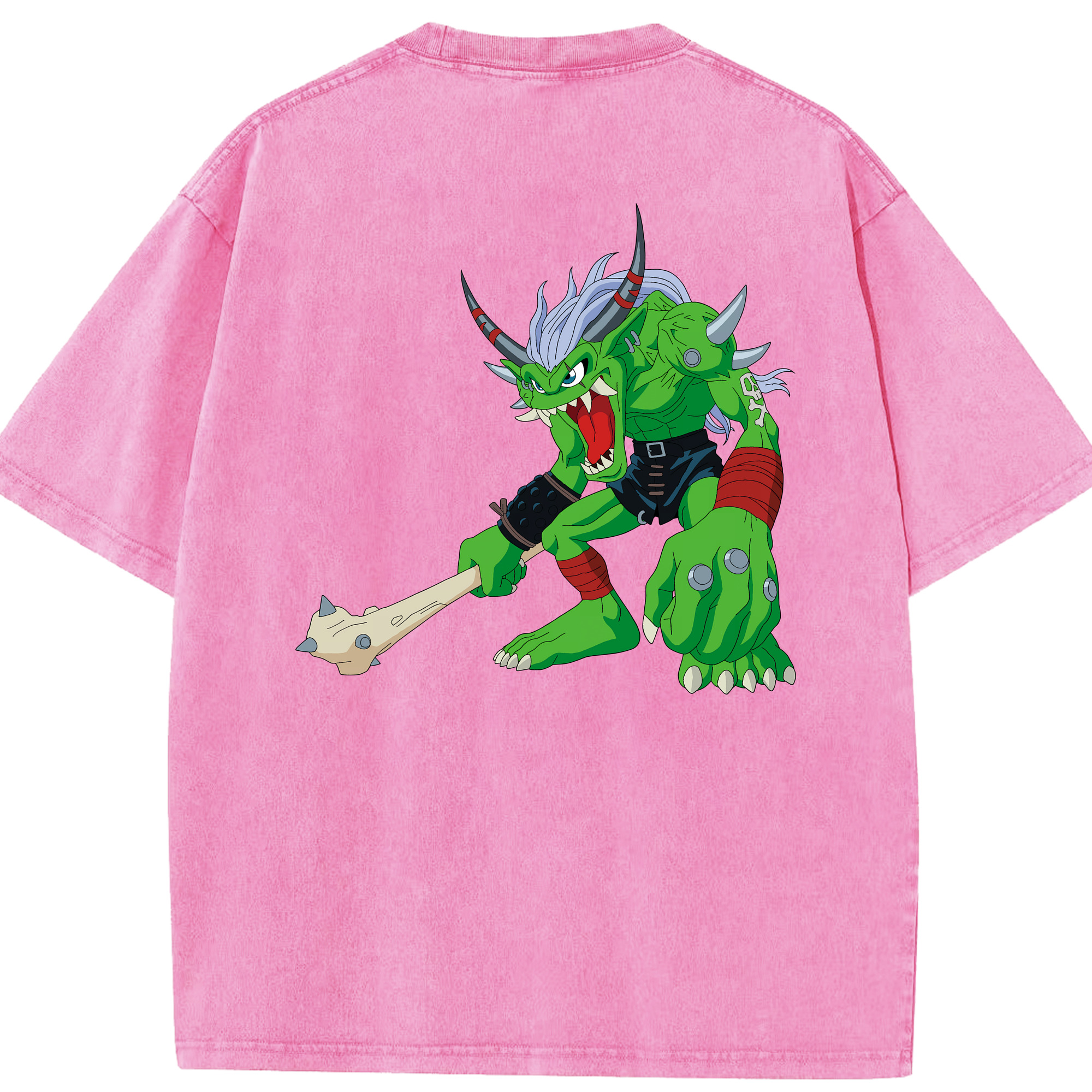 （画像用） Digimon デジタルモンスター/デジモン 綿100% ヴィンテージ風 半袖Tシャツ（背面プリント）
